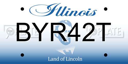 BYR42T Illinois License Plate