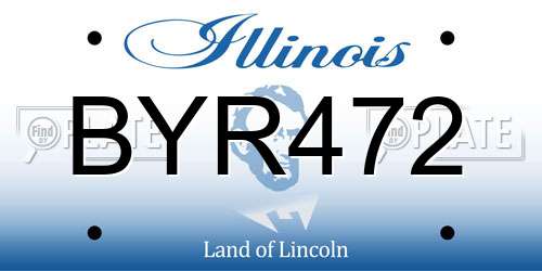 BYR472 Illinois License Plate