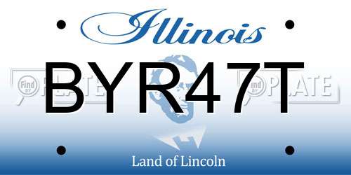 BYR47T Illinois License Plate