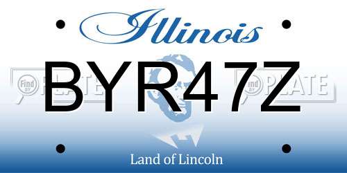 BYR47Z Illinois License Plate