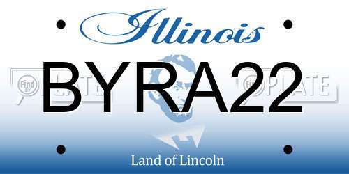 BYRA22 Illinois License Plate