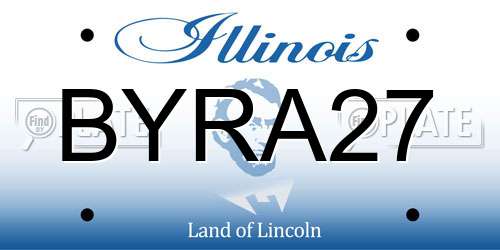 BYRA27 Illinois License Plate