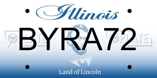 BYRA72 Illinois License Plate