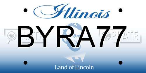 BYRA77 Illinois License Plate