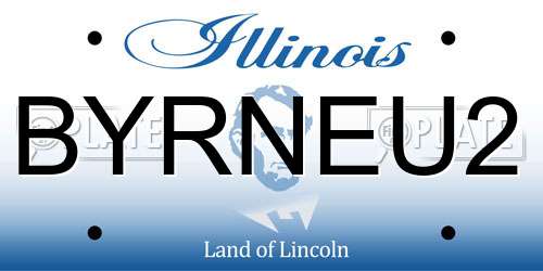 BYRNEU2 Illinois License Plate