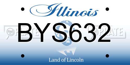 BYS632 Illinois License Plate