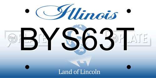BYS63T Illinois License Plate