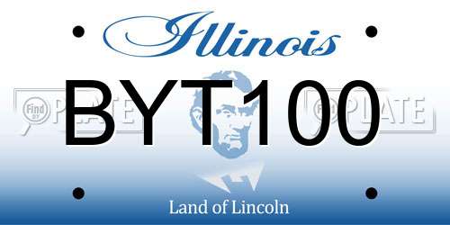 BYT100 Illinois License Plate