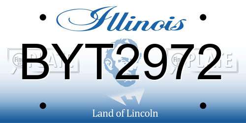 BYT2972 Illinois License Plate