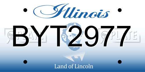 BYT2977 Illinois License Plate