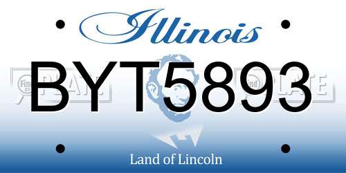 BYT5893 Illinois License Plate