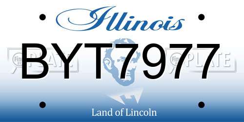 BYT7977 Illinois License Plate