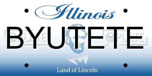 BYUTETE Illinois License Plate