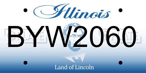 BYW2060 Illinois License Plate