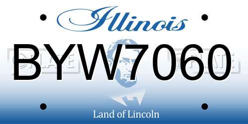 BYW7060 Illinois License Plate