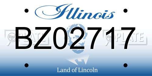 BZ02717 Illinois License Plate
