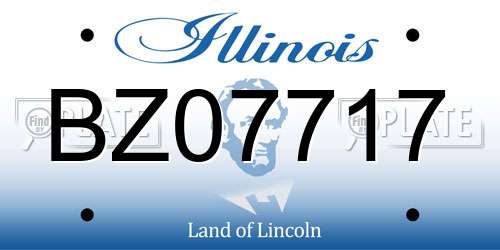 BZ07717 Illinois License Plate