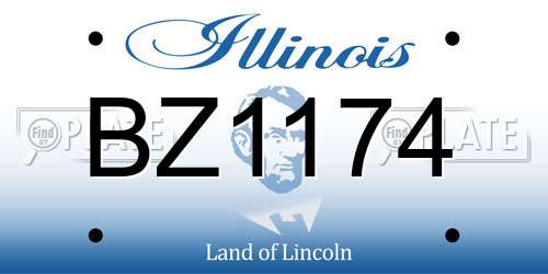 BZ1174 Illinois License Plate