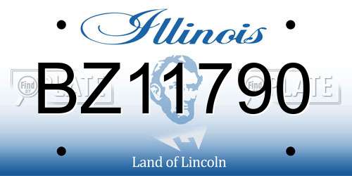 BZ11790 Illinois License Plate