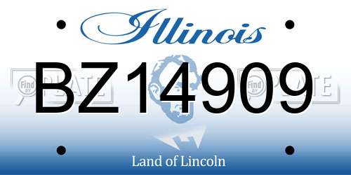 BZ14909 Illinois License Plate