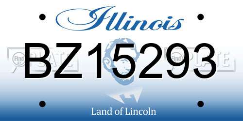 BZ15293 Illinois License Plate
