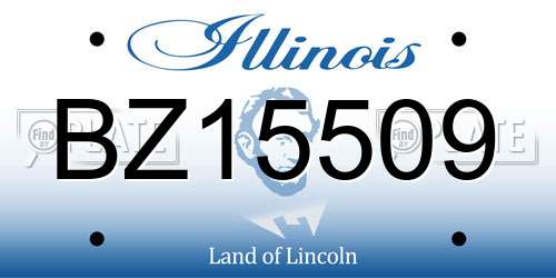 BZ15509 Illinois License Plate