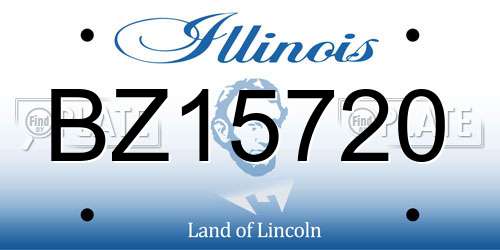 BZ15720 Illinois License Plate