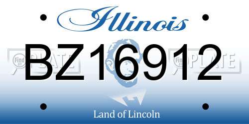 BZ16912 Illinois License Plate