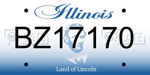 BZ17170 Illinois License Plate