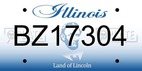 BZ17304 Illinois License Plate