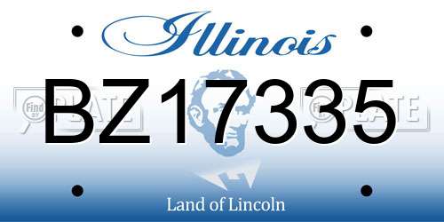 BZ17335 Illinois License Plate