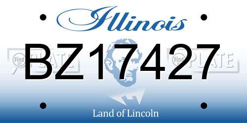 BZ17427 Illinois License Plate