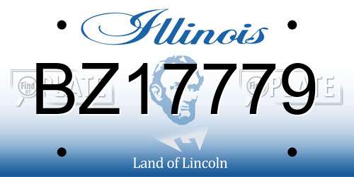 BZ17779 Illinois License Plate