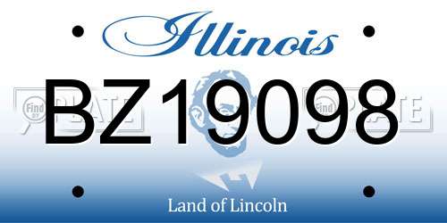 BZ19098 Illinois License Plate