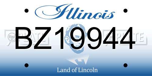BZ19944 Illinois License Plate