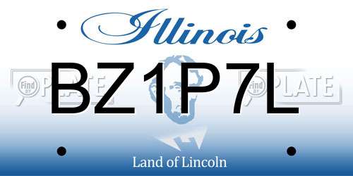 BZ1P7L Illinois License Plate