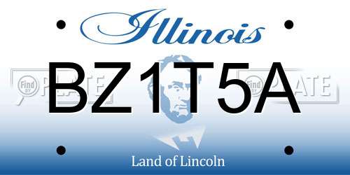 BZ1T5A Illinois License Plate