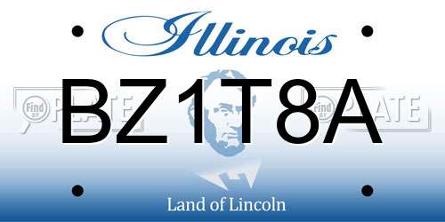 BZ1T8A Illinois License Plate