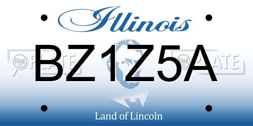 BZ1Z5A Illinois License Plate