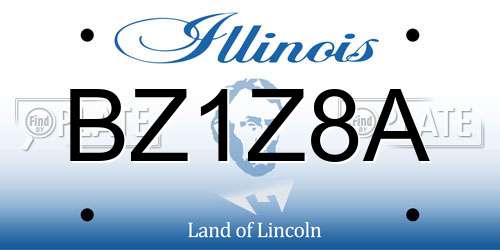 BZ1Z8A Illinois License Plate