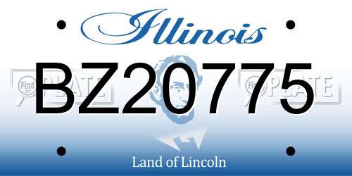 BZ20775 Illinois License Plate