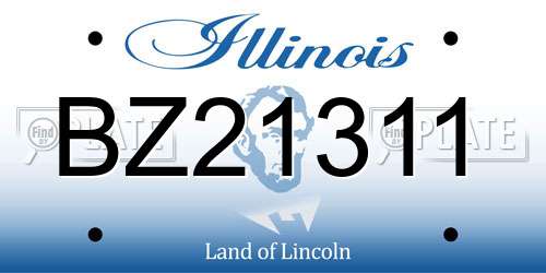 BZ21311 Illinois License Plate