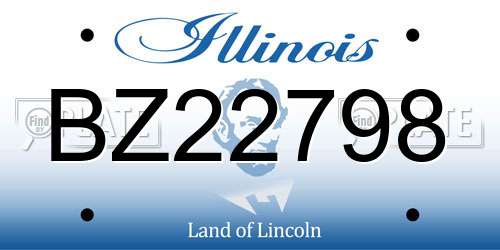 BZ22798 Illinois License Plate