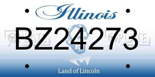 BZ24273 Illinois License Plate