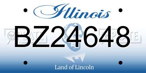 BZ24648 Illinois License Plate