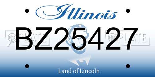 BZ25427 Illinois License Plate