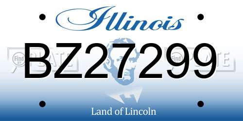 BZ27299 Illinois License Plate