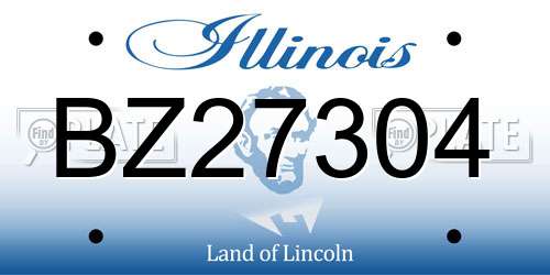 BZ27304 Illinois License Plate