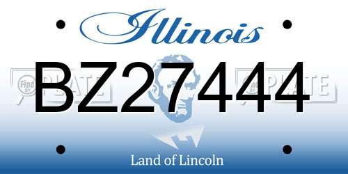BZ27444 Illinois License Plate