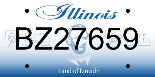 BZ27659 Illinois License Plate